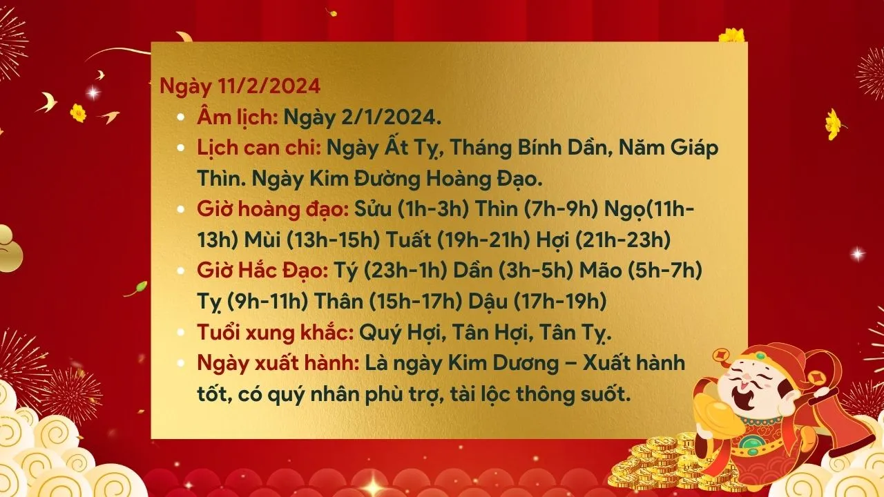 Con số may mắn hôm nay của 12 con giáp ngày 11/2/2024 chi tiết từng tuổi, tài lộc, vận hạn