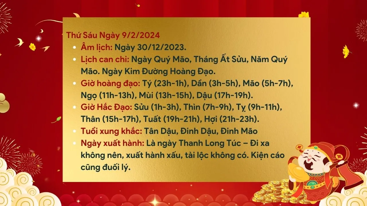 Con số may mắn hôm nay của 12 con giáp ngày 9/2/2024 chi tiết từng tuổi, tài lộc, vận hạn