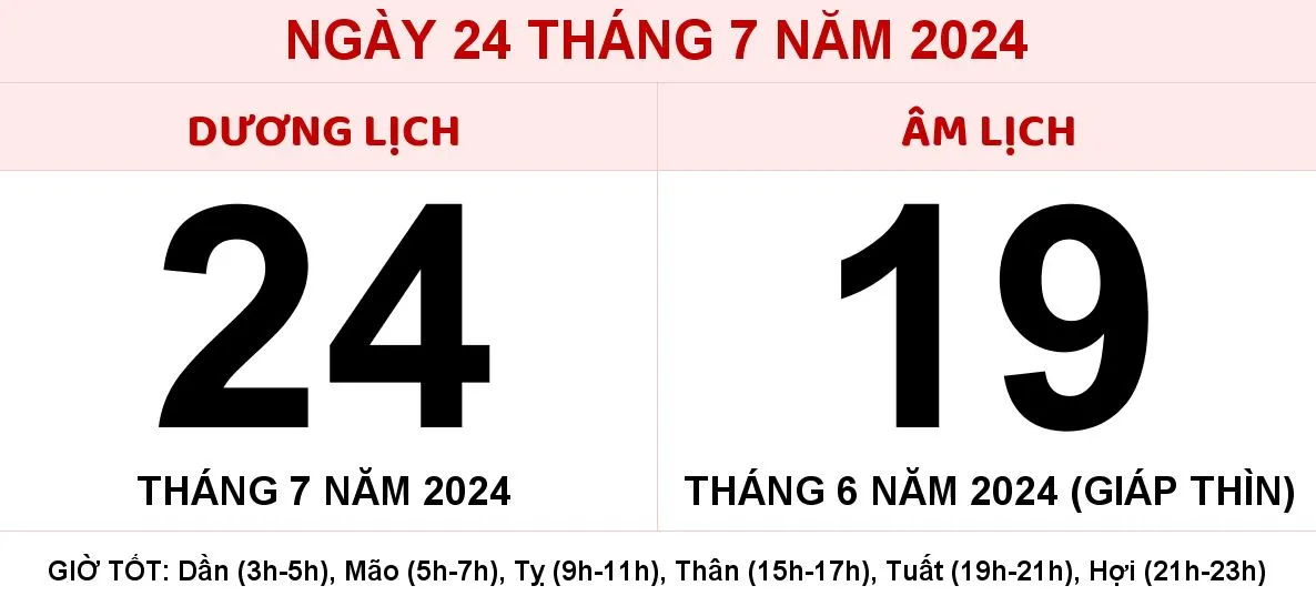 Ngày 24 tháng 7 năm 2024 tốt hay xấu? Tránh xa 5 việc nếu không muốn gặp xui xẻo