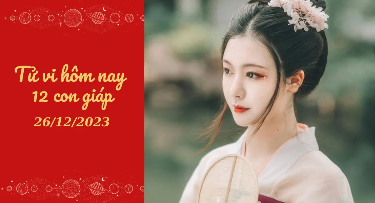 Tử vi hôm nay 26/12/2023 của 12 con giáp: Tỵ thành công, Hợi rực rỡ