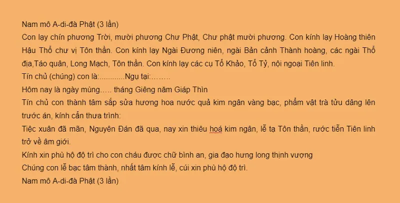 Văn khấn hóa vàng Tết Giáp Thìn 2024 giúp cả năm làm ăn thuận lợi, hanh thông